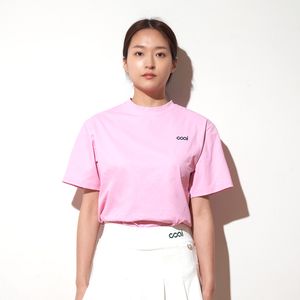코아이골프 데일리 빠른 땀흡수 건조 캐릭터 반팔 골프티셔츠 핑크 남여공용