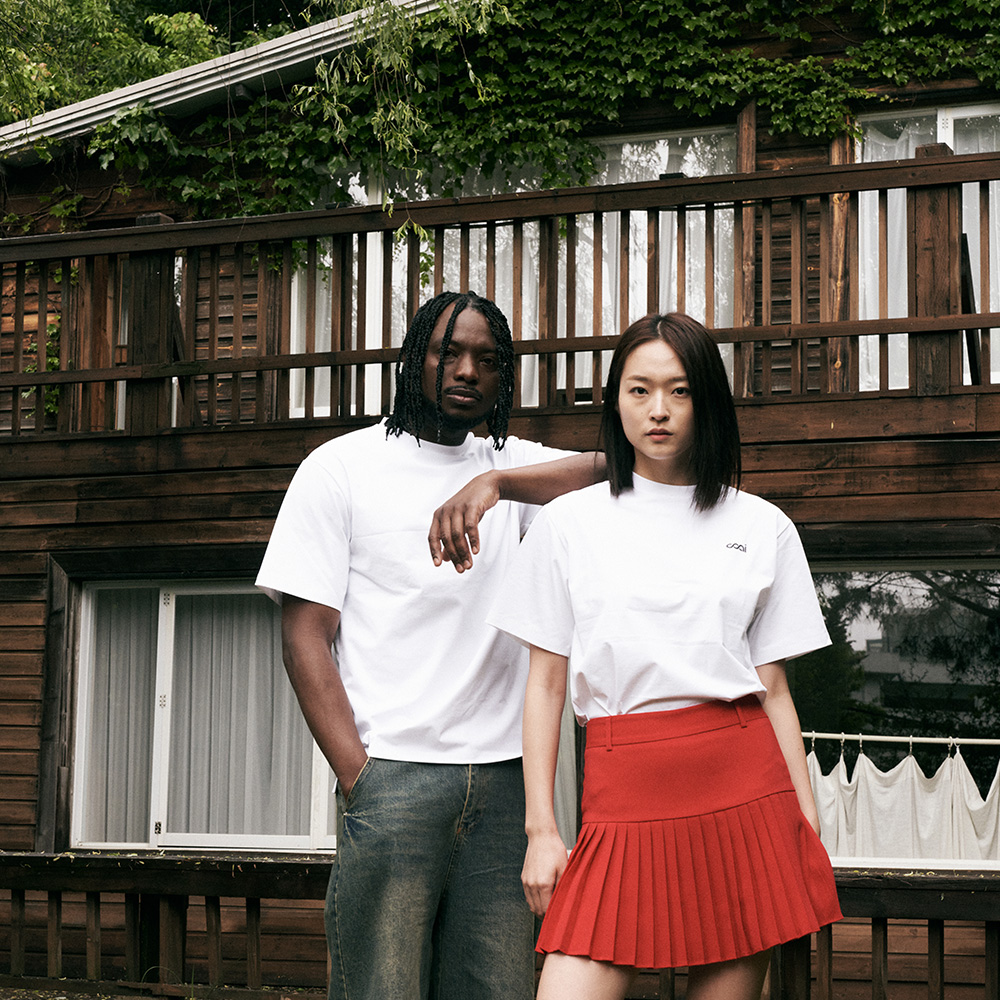 코아이골프 데일리 빠른 땀흡수 건조 캐릭터 반팔 골프티셔츠 화이트 남여공용