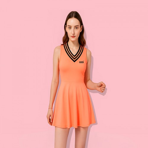 코아이 슬리브리스 골프 테니스 원피스 드레스 슬림핏 빠른땀흡수력